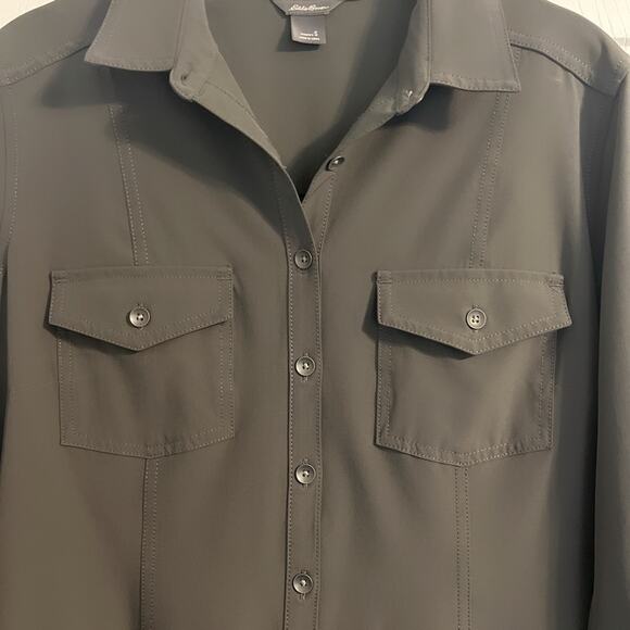Eddie Bauer Dress Women's Size Small Gray Active Buttoned Down With Flaw - Picture 4 of 8